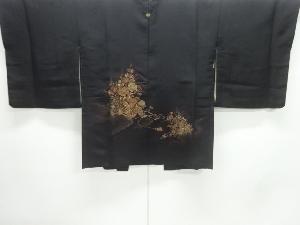 漆花車模様織出し一ツ紋絵羽織